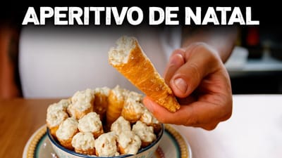 Canapés de Natal com Frango Defumado Caseiro