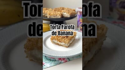Pay de Plátano con Textura de Harina Tostada (Farofa)