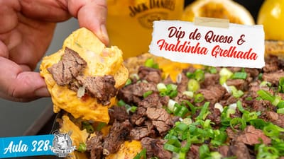 Arrachera a la Parrilla Sumergida en Dip de Queso con Bebida de Maracuyá Jack