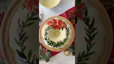 Pastel Corona Navideña