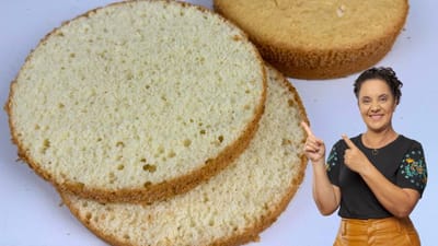 Pão de Ló Estabilizado para Bolos de Andar (Base 30cm)