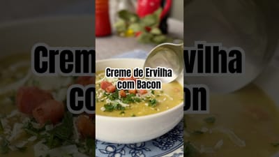 Creme de Ervilha com Arroz da Família (Estilo Risoto)