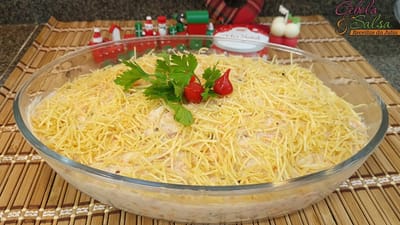 Ensalada Cremosa de Pollo Ahumado con Papa y Zanahoria