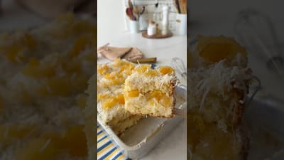 Pastel Frío de Coco con Piña