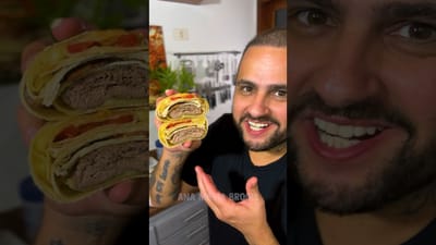 Wrap de Hamburguesa con Tocino