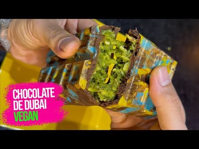 Chocolate Estilo Dubai Vegano Relleno de Pistache