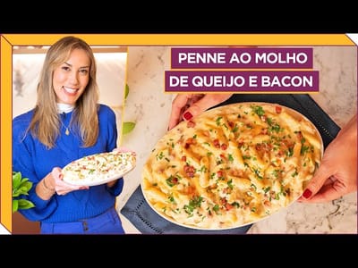 Penne con Salsa de Queso y Tocino