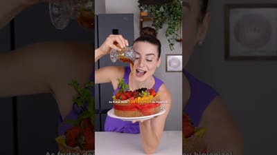 Tarta Mousse Fría de Ensalada de Frutas