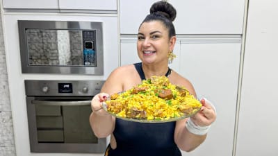 Arroz Suelto con Carne en Olla Express en 90 Segundos