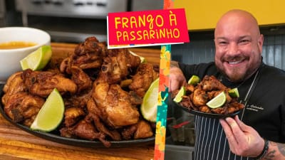 Frango à Passarinho com Molho de Alho Frito