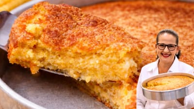 BOLO DE MILHO CREMOSO DE LIQUIDIFICADOR