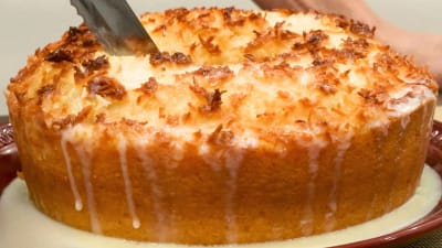 Pastel de Coco Fácil, Rápido, Esponjoso y Delicioso