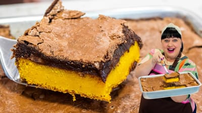 Bolo de Cenoura com Cobertura de Brownie
