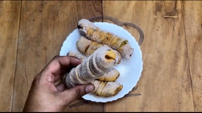Plátano Macho Frito Empanizado con Azúcar y Canela