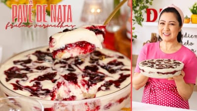 Pavê de Nata com Frutas Vermelhas