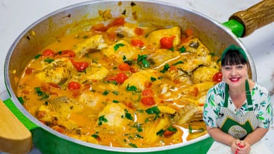 Filete de Tilapia en Salsa de Leche de Coco