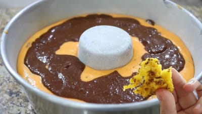 Pastel de Zanahoria Hormiguero Marmoleado