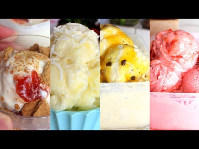 Helado Casero de Maracuyá con Jarabe