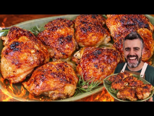 Sobrecoxa Assada no Forno Crocante