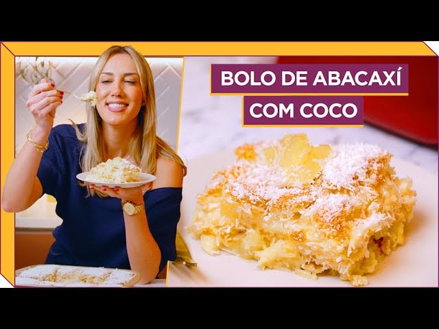 Pastel frío de piña con coco