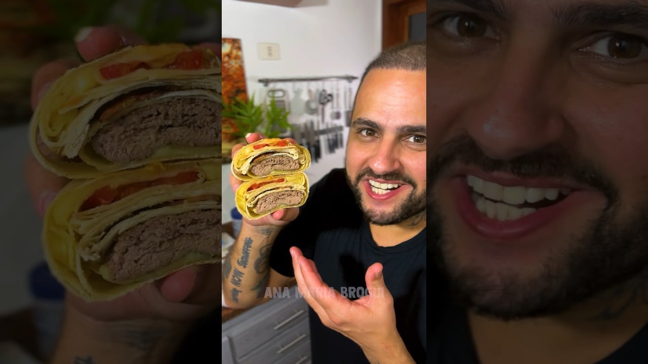 Wrap de Hamburguesa con Tocino