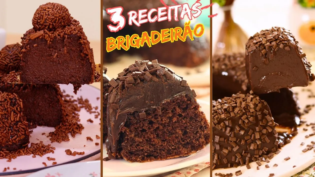 3 Maneras Diferentes de Hacer Pastel de Trufa de Chocolate (Brigadeirão)