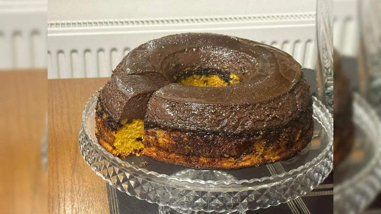 Bolo Pudim de Chocolate e Cenoura Econômico