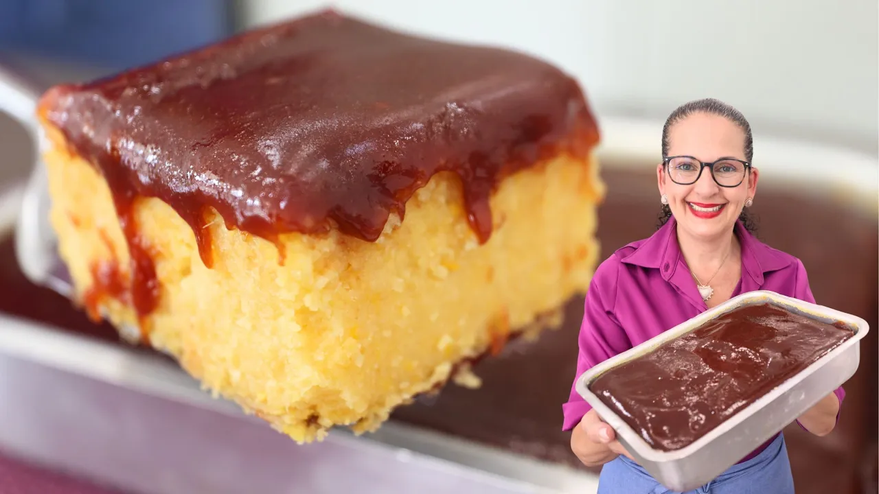 Bolo Cremoso de Milho com Goiabada