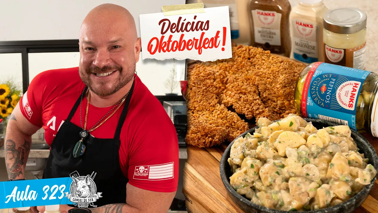 Schnitzel Suíno com Salada de Batata Alemã (Oktoberfest)