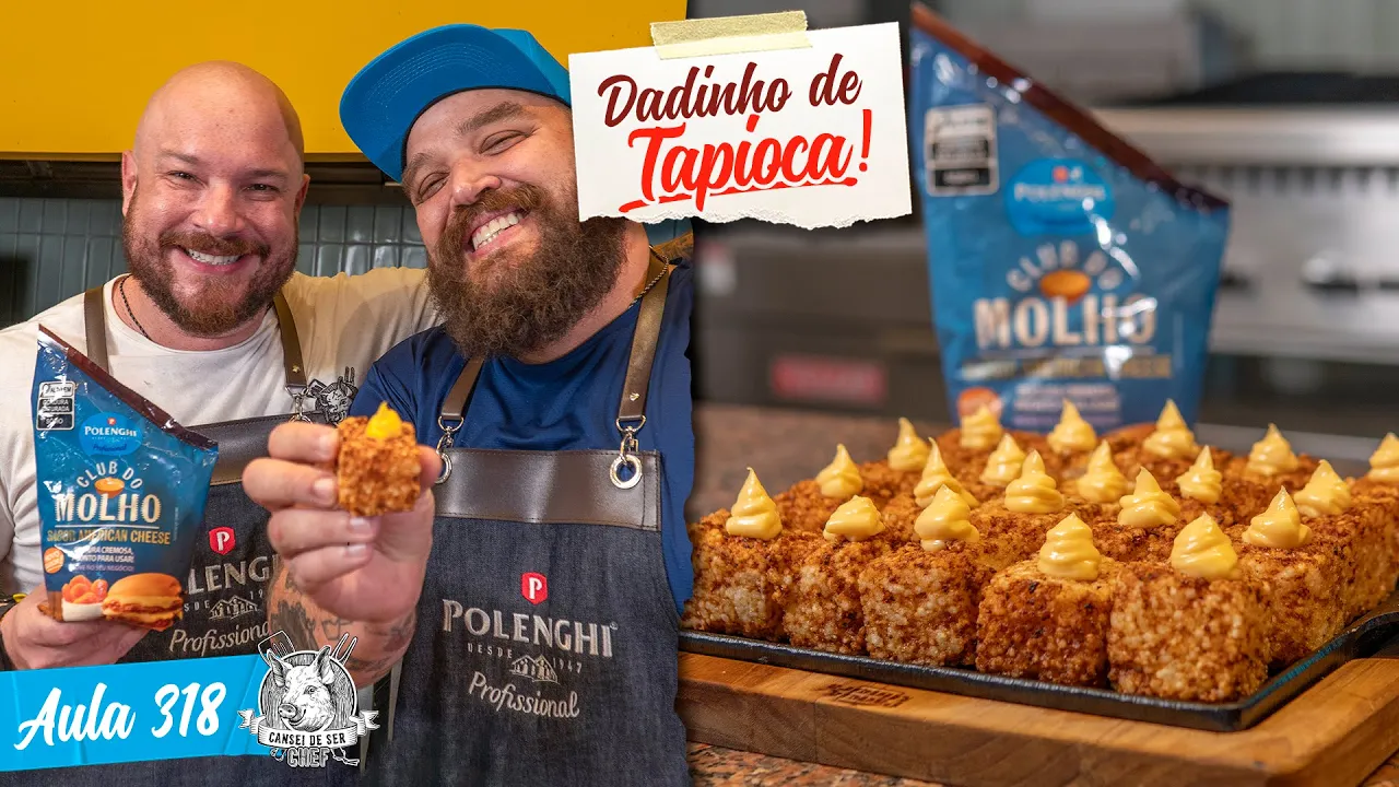 Dadinho de Tapioca Cremoso com American Cheese e Pepperoni