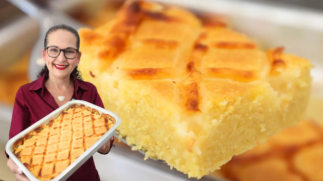 Bolo de Milho de Liquidificador Sem Farinha de Trigo e Sem Leite