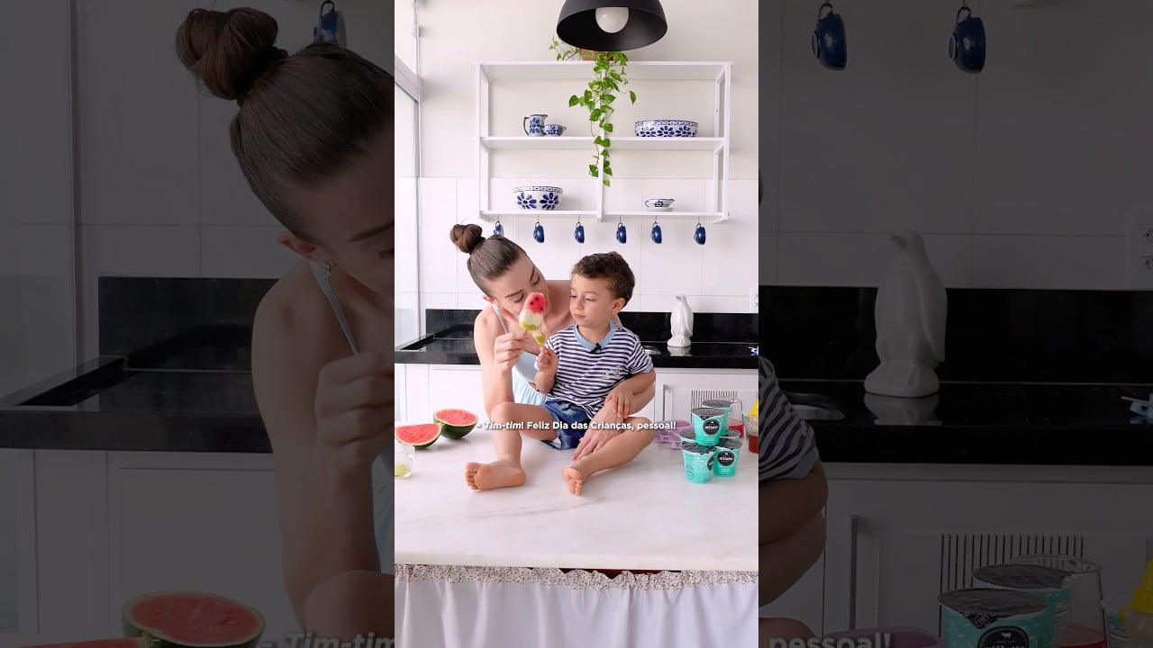 Picolé de Melancia com Gotas de Chocolate