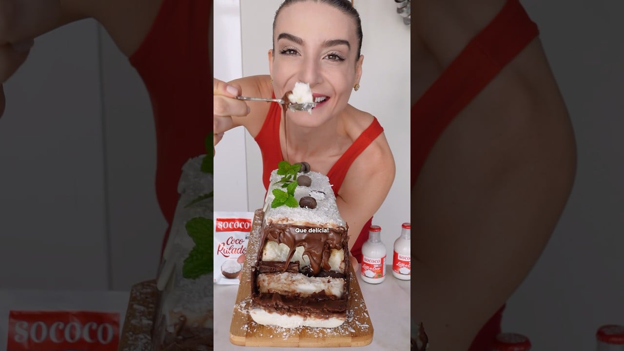 Barra Pudim de Coco e Chocolate