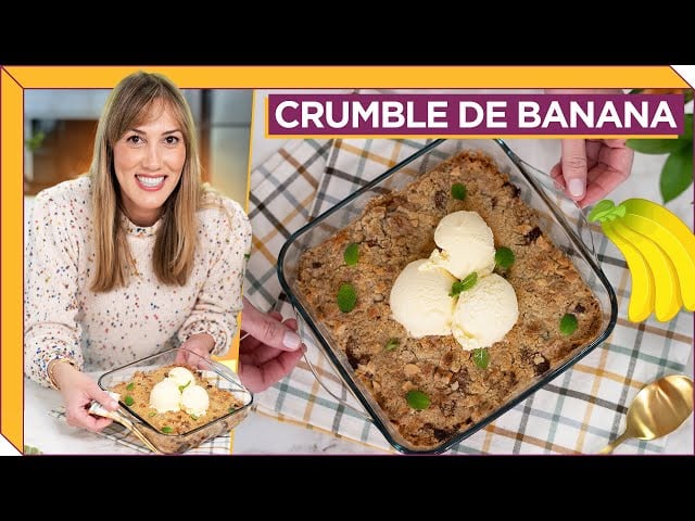 Crumble de Banana com Doce de Leite