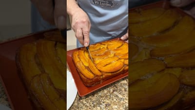 Pastel de Plátano Cubierto con Caramelo de la Abue Lurdes