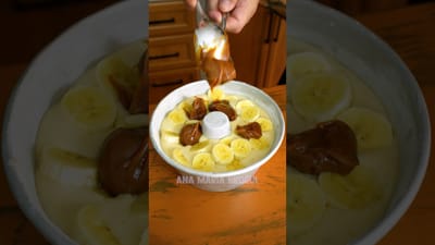Pastel de plátano con dulce de leche