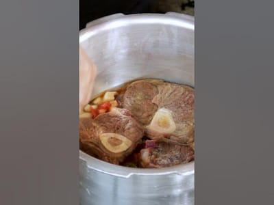 Ossobuco com Cerveja Preta na Panela de Pressão