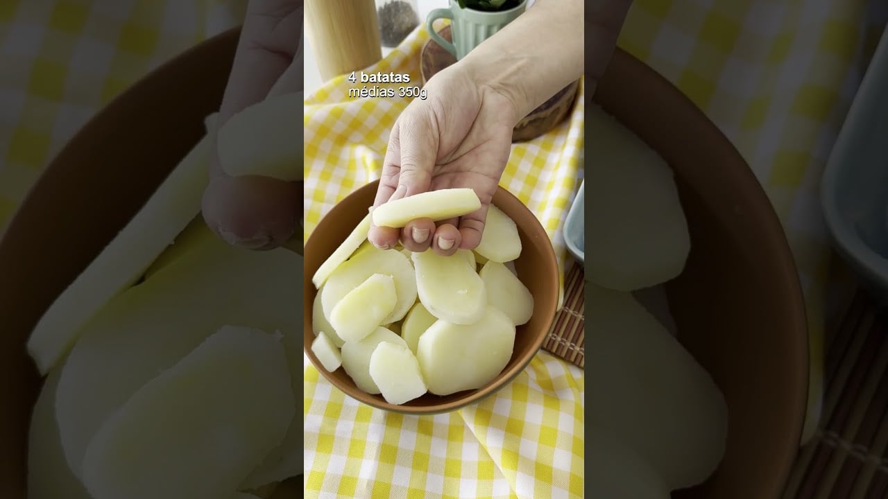 Batata Gratinada ao Molho Branco na Air Fryer
