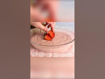 Mousse de Fresa con Fruta de Verdad