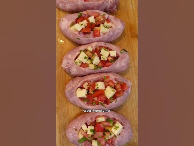 Linguiça Recheada na Air Fryer