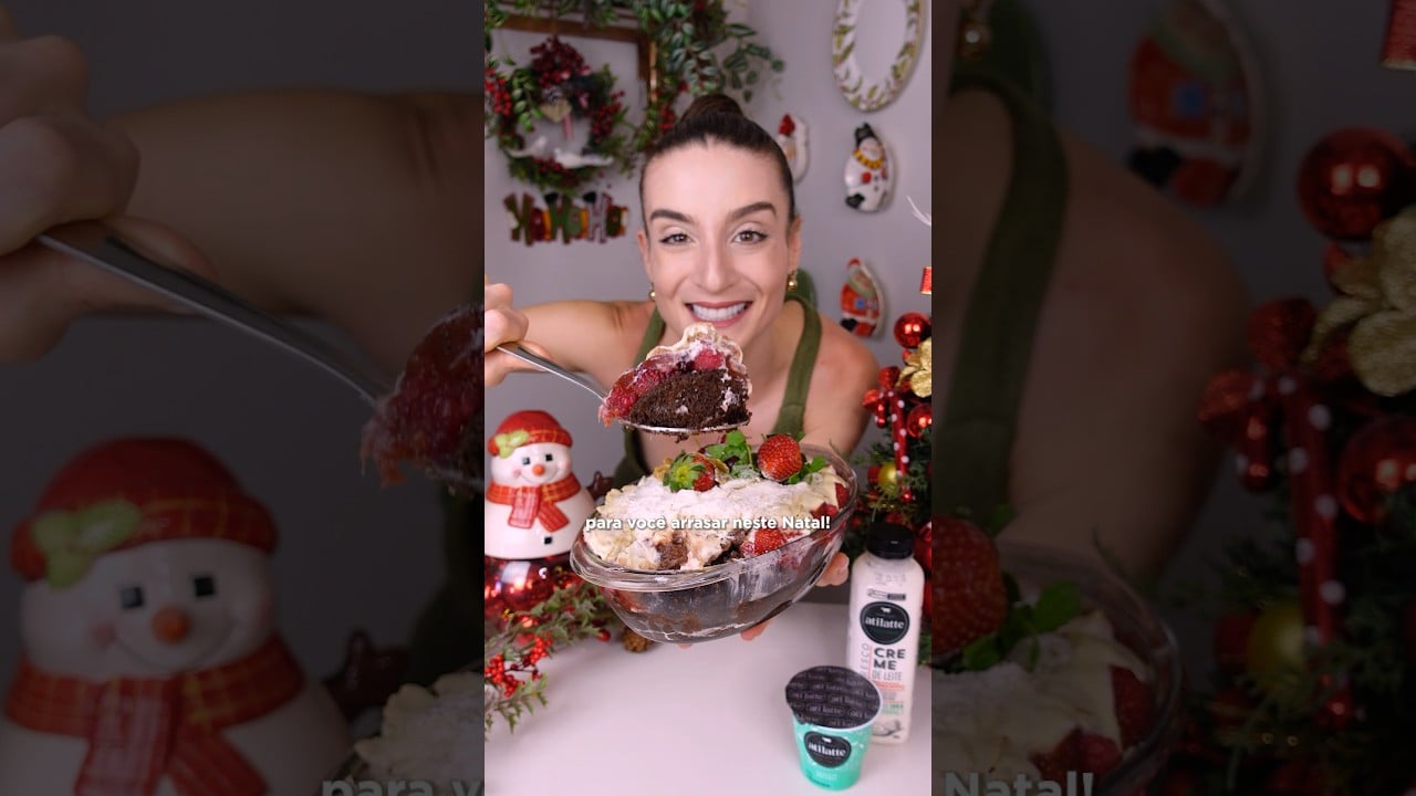 Pavê Bolo Crocante (Crunch Cake Gelado de Natal)