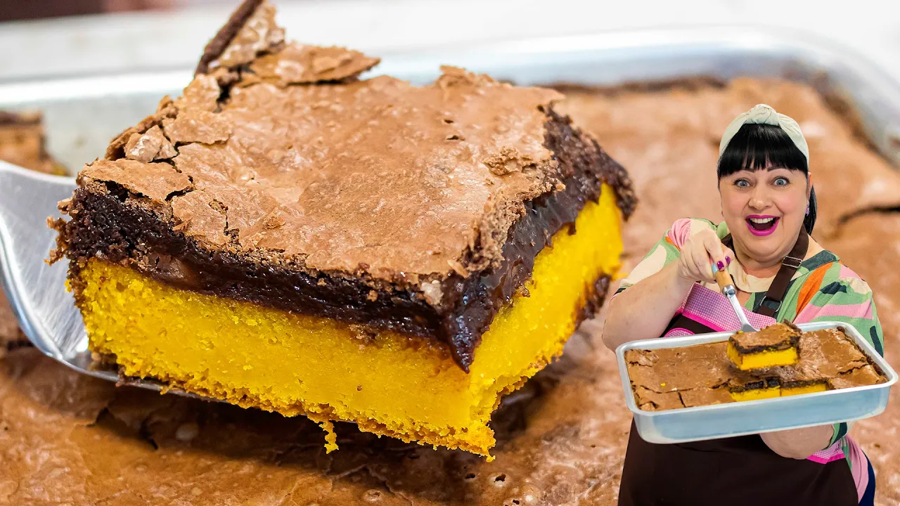 Bolo de Cenoura com Cobertura de Brownie