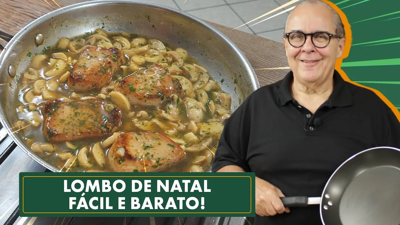 Lombo de Porco Perfeito com Molho de Champignon