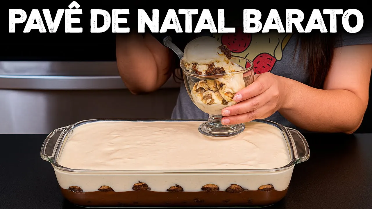 Pavê Econômico de Chocolate (Sobremesa de Natal)