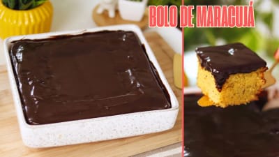 BOLO DE MARACUJÁ COM FALSO BRIGADEIRO