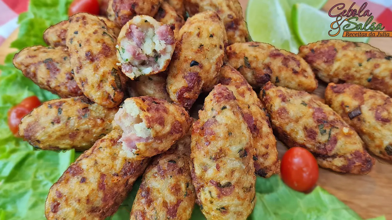 Bolinho de Arroz com Linguiça