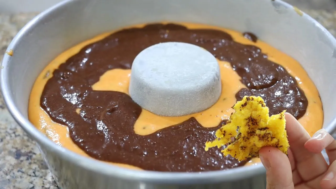 Pastel de Zanahoria Hormiguero Marmoleado